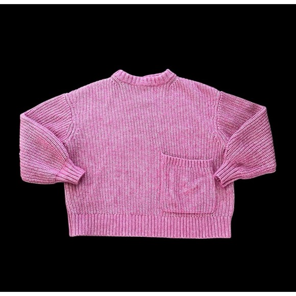 & Other Stories Pink Chunky Knit Sweater XS Cotton Wool Blend - Picture 3 of 6